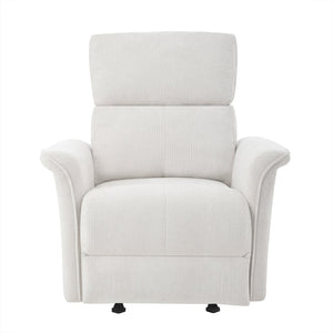 English Elm Manual Rocker Recliner Chair - Plush Gray Velvet Glider For Small Spaces, Home Theater & Nurseries W1028S00047