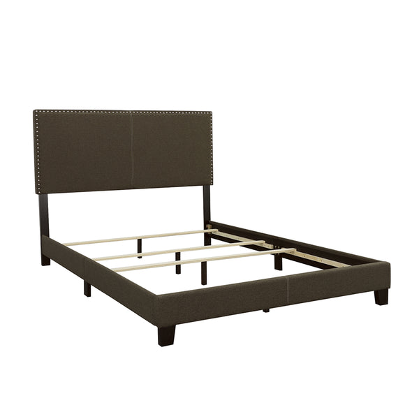 English Elm Guyancourt Charcoal Upholstered California King Bed - Modern Elegance With Nailhead Trim Design B062P333424