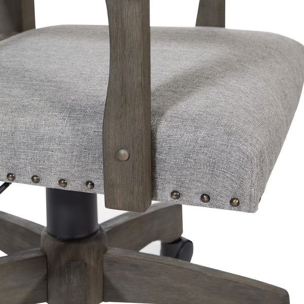 OSP Home Furnishings Dlx Cane Back Bankers Chair Antique Grey / Grey