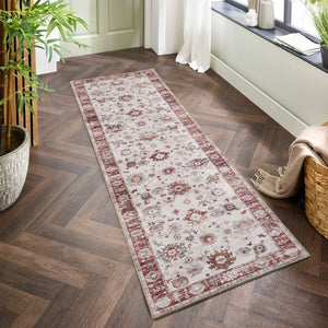 English Elm Oxford Traditional Runner Rug Polyester Pile Stain Resistant Entryway Accent B186P428911