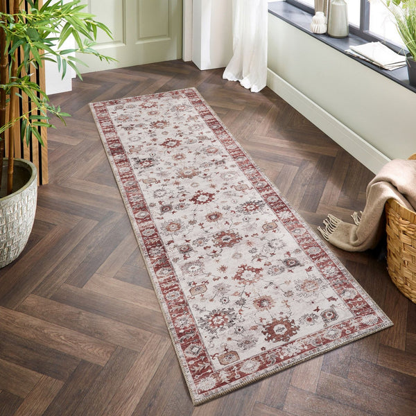 English Elm Oxford Traditional Runner Rug Polyester Pile Stain Resistant Entryway Accent B186P428911