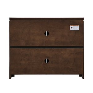 English Elm 39.4" Mid Century Modern Rattan Sideboard Buffet Cabinet with Pop-Up Doors, Charging Holes, Stylish Storage Walnut W1801P362142