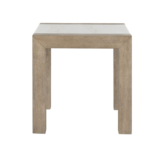 English Elm Ana Square Marble Top End Table with Slender Legs for Living Room or Bedroom B201P411490
