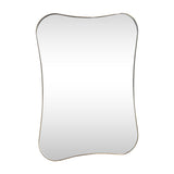 Christopher Knight Home® - Noble House - Simmons Contemporary Rounded Rectangular Wall Mirror, Brushed Brass