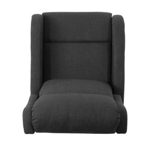 English Elm Christopher Knight Home® - 25" Plush Waterfall Backrest Manual Rocker Recliner with Curved Arms and Smooth Lever Recline Dark Gray 62805.00DGRY