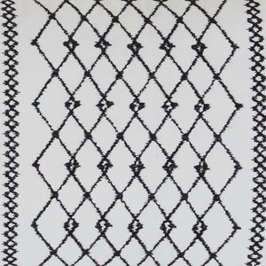 JLA Home INK+IVY - Embroidered Ivory Cotton Oblong Pillow with Geometric Chenille Fringe, Corner Tassels & Hidden Zipper II30-998