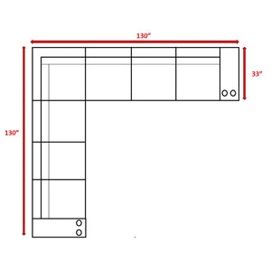 English Elm Fully Assembled Outdoor Wicker Patio Sofa - Stylish, Durable, Modular Seating For 7, Quick Setup! B120S00009