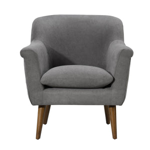 English Elm Shelby Oversized Woven Fabric Accent Chair Mid-century Walnut Legs for Living Room B061128590
