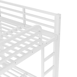 English Elm Twin Xl Solid Pine Loft Bed with Built-in Led Lighting and Storage Shelves W1580S00415