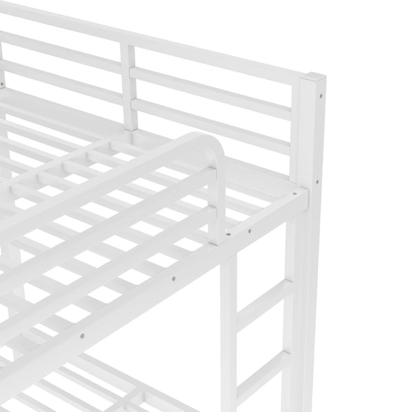 English Elm Twin Xl Solid Pine Loft Bed with Built-in Led Lighting and Storage Shelves W1580S00415