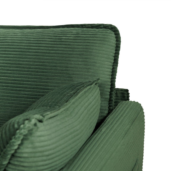 English Elm 2-in-1 Corduroy Loveseat Sleeper with Storage Converts for Living Room or Studio Dark Green W2715P409863