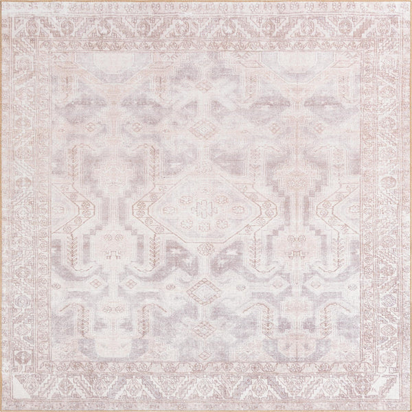 Unique Loom Timeless Paul Machine Made Medallion Rug Gray, Beige/Ivory 7' 6" x 7' 7"