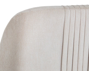 Sunpan NEVIN Lounge Chair - Modern Design in Polo Club Muslin with Antique Brass Legs for Stylish Comfort 105093