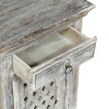 Christopher Knight Home® - Noble House - Tijeras Handcrafted Boho Mango Wood Nightstand, Distressed White