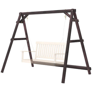 English Elm Backyard A-frame Fir Wood Swing Stand Heavy Duty 770 Lb Outdoor Hanging Chair T3971P476709
