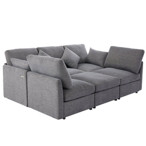 English Elm Swivel Barrel Accent Chair Chenille Tufted Round Club Seat for Living Room Lounge N719S002130E