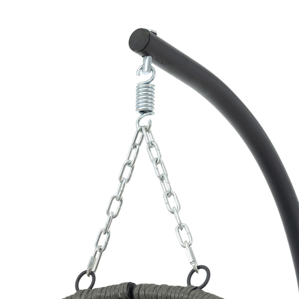 English Elm Egg Chair With Stand - Cozy Indoor/Outdoor Swing For Stylish Relaxation In Your Living Space W1703P163950