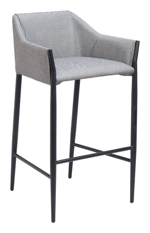 Andover Barstool Slate Gray 110169 Zuo Modern