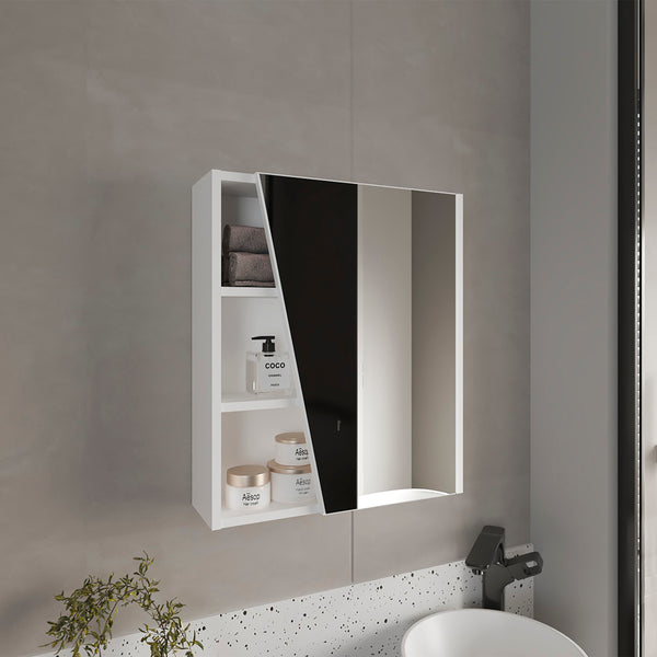English Elm Wolcott Mirrored Medicine Cabinet for Bathroom – White Engineered Wood, Sleek Modern Design, Sturdy 28.35x22.05x5" B092P315582