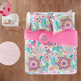 Mi Zone Camille Casual Floral Comforter Set MZ10-0561 Pink