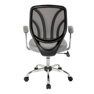 OSP Home Furnishings Screen Back Chair Charcoal