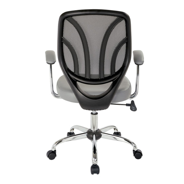 OSP Home Furnishings Screen Back Chair Charcoal