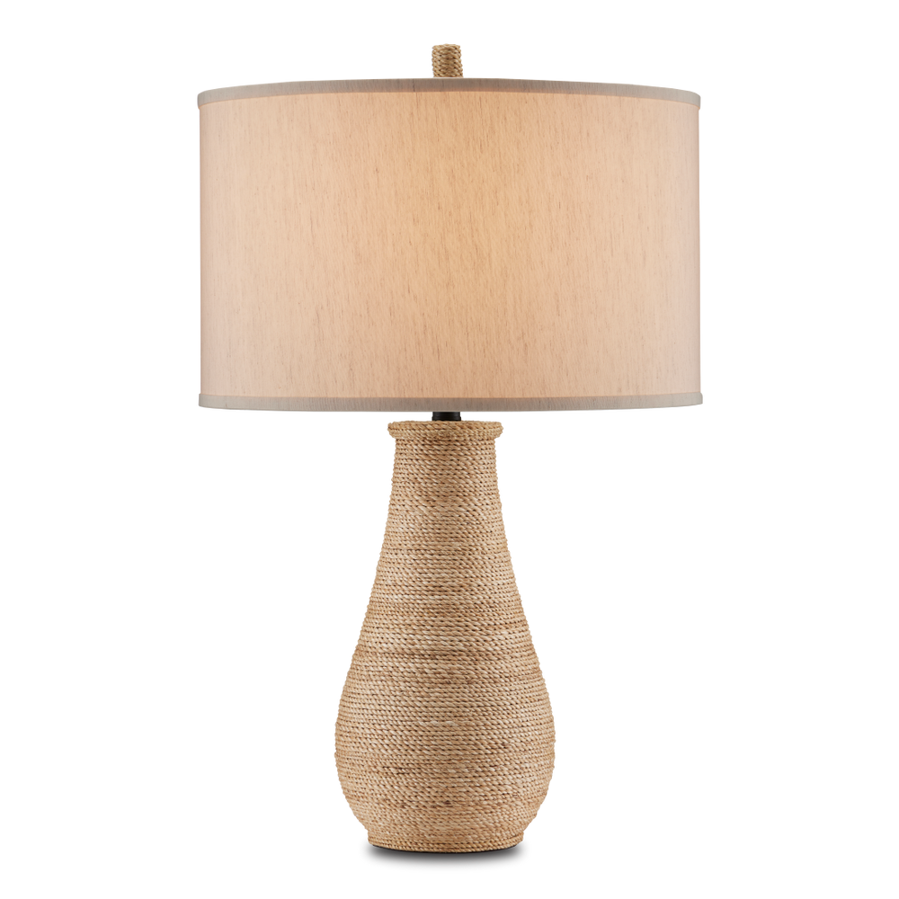 Joppa Table Lamp - Artisan Crafted Rope Design with Natural Linen Shade for Contemporary Spaces