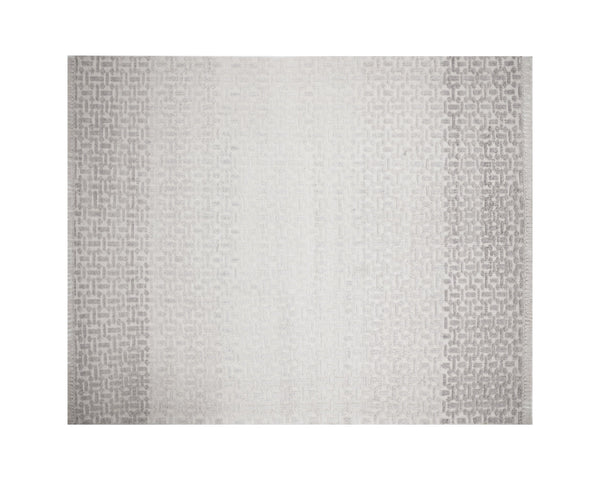 Sunpan Ingrid Hand-Knotted Rug - Sustainable, Unique Ombre Design with Fringe for Indoor and Outdoor Spaces 8' X 10'