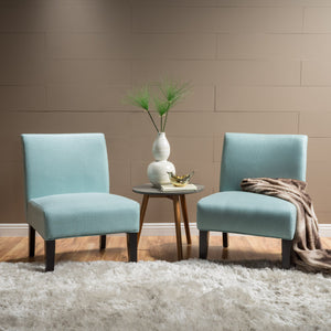 English Elm Christopher Knight Home® - Accent Chair - Light Blue Upholstered Comfort With Tapered Legs For Modern Living Spaces - 57764.00Lbl N771P218158U