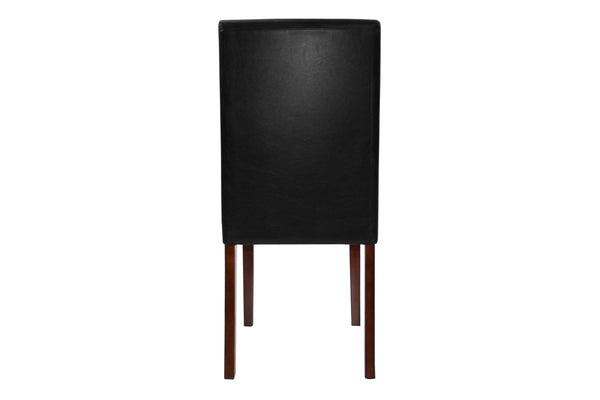 English Elm 5 5-Piece Dining Set with Faux Marble Top, Two-Tone Finish, Upholstered Chairs & Bench for Versatile Spaces B089P390143