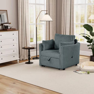 English Elm Dark Dark Gray Denholme Chair with Curved Arms, Faux Fur Upholstery, USB Port, Modern Cozy Lounge Seat B2741S00669