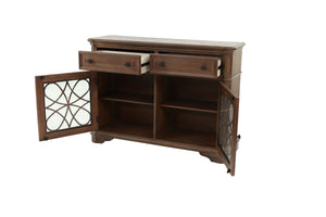 English Elm Traditional Elegant Server with Spacious Drawers and Cabinet Storage for Dining Room Organization and Style Oak 27 L x 44 W x 59 H B011P395600