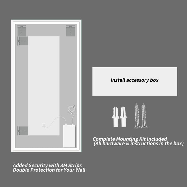 English Elm 48 in Led Vanity Wall Mirror Dimmable Anti-fog Copper-free Glass Spa Bath W2709P433629