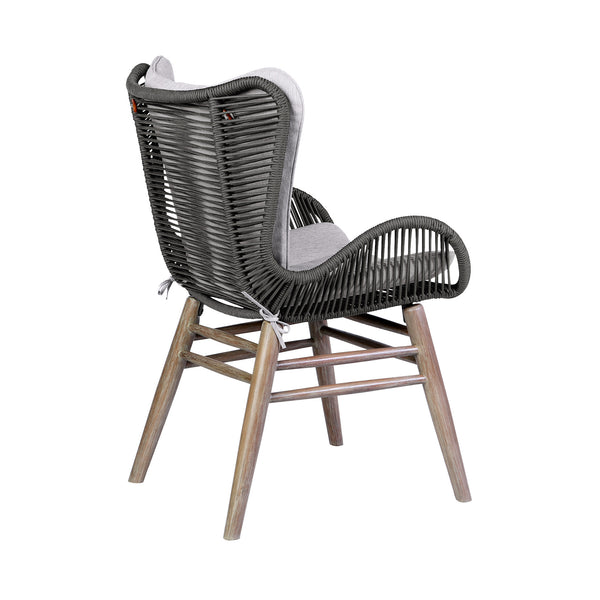 English Elm Mateo Outdoor Dining Chair Solid Eucalyptus Frame with Hand-woven Charcoal Rope Seat B2736P464846