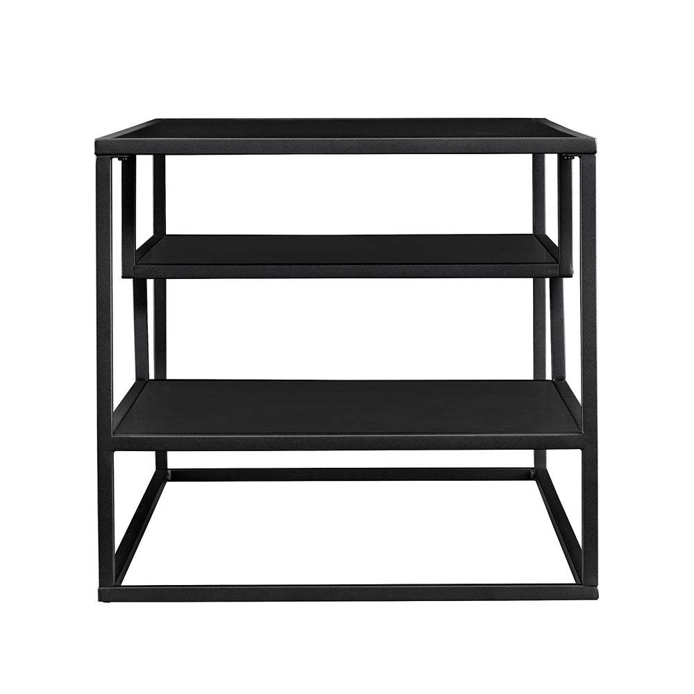 40" Contemporary Metal Coffee Table Solid Black MYO40CTSB Walker Edison