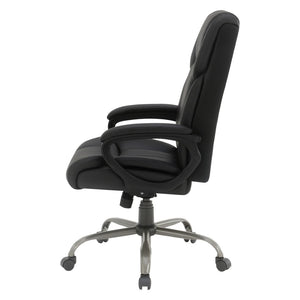 OSP Home Furnishings Execuative High Back Faux Leather Office Chair with Lumbar Support and Pneumatic Lift High-Back Black FL14570-U6