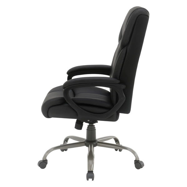 OSP Home Furnishings Execuative High Back Faux Leather Office Chair with Lumbar Support and Pneumatic Lift High-Back Black FL14570-U6