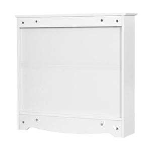 English Elm 3-in-1 Wall Mounted Medicine Cabinet with Soft Close Door Adjustable Shelves and Towel Bar White N710P405415K