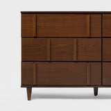 60" Modern Solid Wood Dresser Walnut BR60BRX6DWT-T Walker Edison