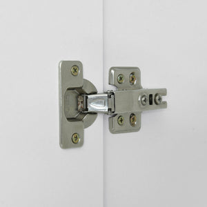 English Elm 4-Door Wardrobe with Full-Length Mirror, Dust-Proof Compartments, Shoe Door & Anti-Tip Safety Features White N820S00056K