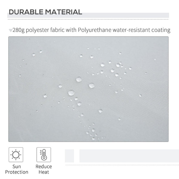 English Elm Outsunny 12' X 8' Manual Retractable Awning – Durable Uv & Water-Resistant Shade For Outdoor Comfort W2225P174169-GIGA