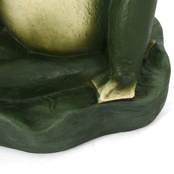 English Elm Christopher Knight Home® - FROG Concrete Umbrella Base in Green – Heavy 17.5" Stable Patio Stand, Weather-Resistant Outdoor Decor 67765.00GRN
