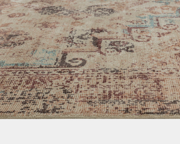 Sunpan Zagora Loom-Knotted Rug - Luxuriously Soft Viscose, Artisan Crafted with Unique Patterns for Your Home Rust