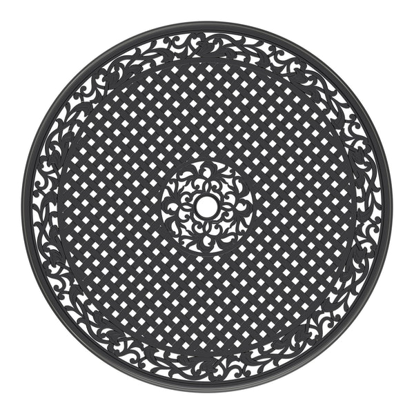 English Elm (Cushions Cushions 7-Piece Cast Aluminum Patio Set With Colorful Cushions, Ergonomic Chairs & Round Table W1710S00396