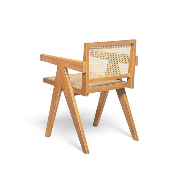 English Elm Christopher Knight Home® - Chandigarh Arm Dining Chair Set Of 2 - Elegant Natural Rattan With Sturdy Rubberwood Frame N768P241395N