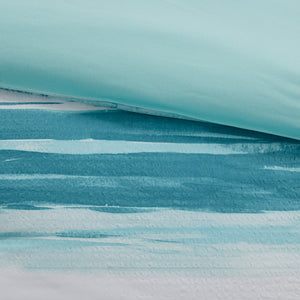 English Elm 8 Piece Seersucker Comforter & Quilt Set - Coastal-Inspired Aqua Bedding Collection For Full/Queen B03597256