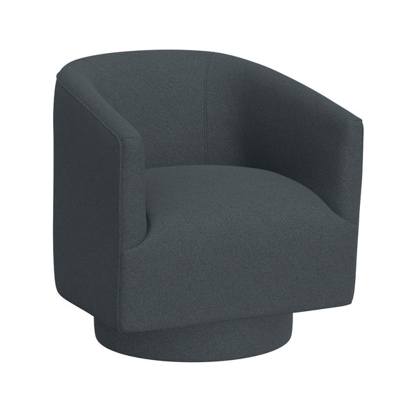 English Elm Wallace & Bay - Blue Swivel Accent Chair - Contemporary Midnight Blue Design For Stylish Comfort & Versatile Use B361P384448-GIGA