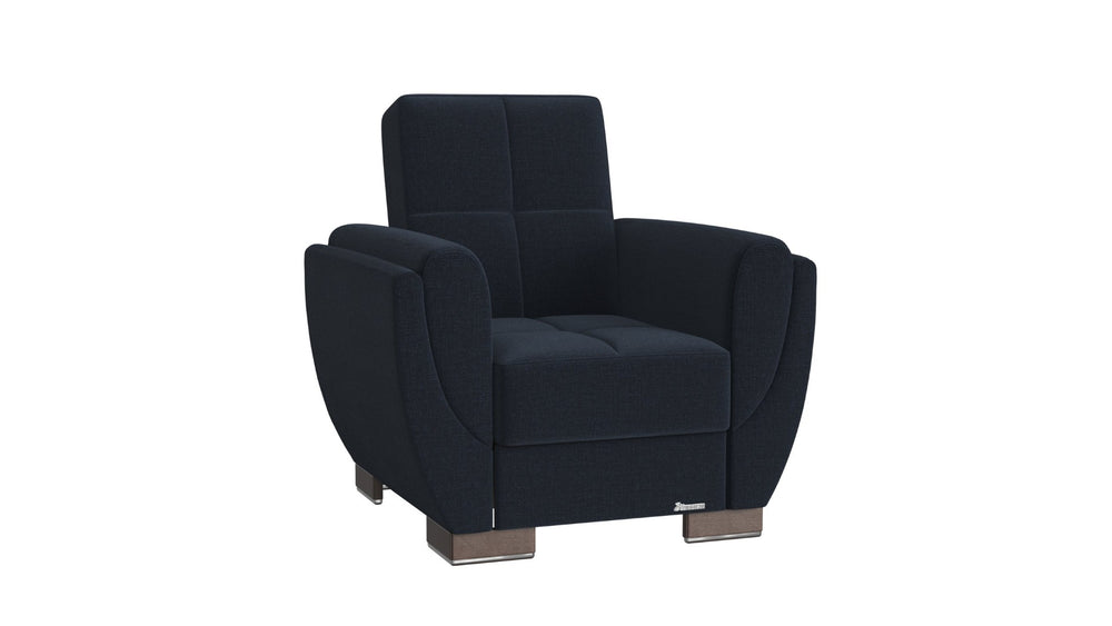 English Elm Primenest Skyhaven Dark Blue Convertible Armchair With Storage – Perfect For Small Spaces & Guests! B030P286172-GIGA