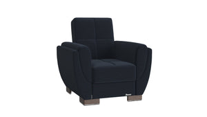 English Elm Primenest Skyhaven Dark Blue Convertible Armchair With Storage – Perfect For Small Spaces & Guests! B030P286172-GIGA