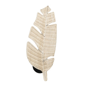 Crestview Collection 24.25"H Tan Wicker Leaf Wall Sconce - Elegant Lighting Design For Home Decor -   Cvw1zp009